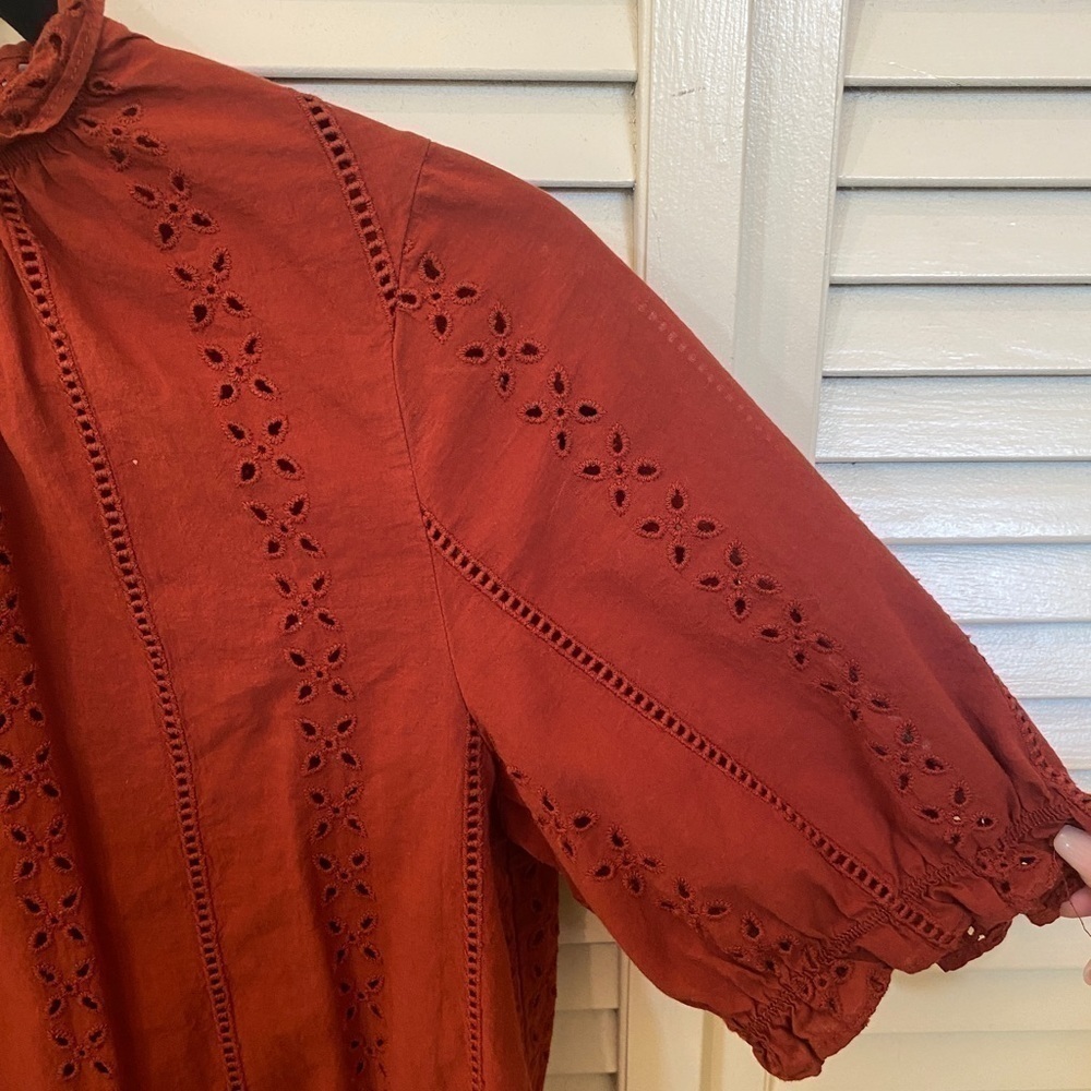 Universal Thread Rust Eyelet Blouse